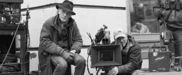 Ed Lachman on set with a camera